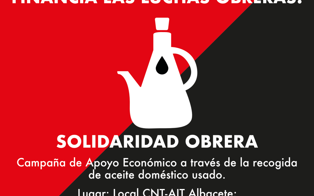 Tu aceite domestico usado puede ayudar a las luchas obreras en la provincia