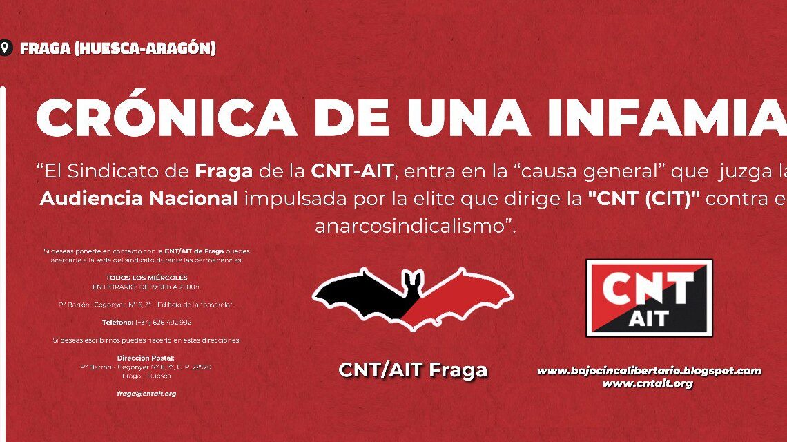 Causa general contra el anarcosindicalismo, CNT-AIT Fraga