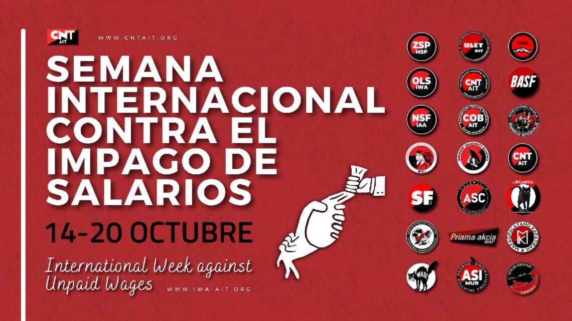 Semana Internacional contra el Impago de Salarios de 14 al 20 de octubre