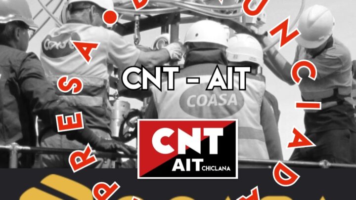 CNT AIT de Chiclana denuncia ante la Inspección de Trabajo irregularidades en la empresa COASA