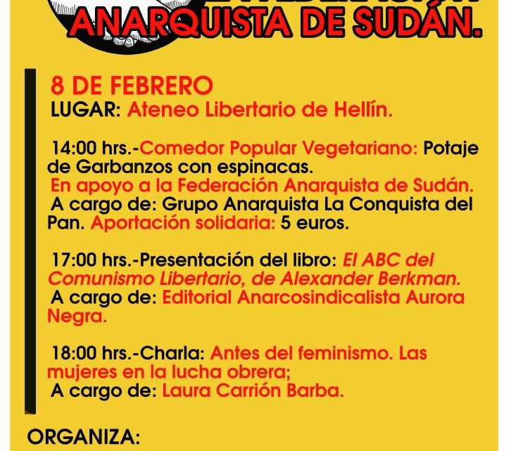 Nace el Grupo Anarquista «La Conquista del Pan» y organiza su primera actividad en Hellín